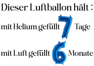 Luftballon XXL Zahl 0-9 blau (66 cm)