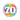 Happy Birthday 70 Konfetti bunt Luftballon