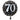 Happy Birthday 70 Glitzer Schwarz Luftballon