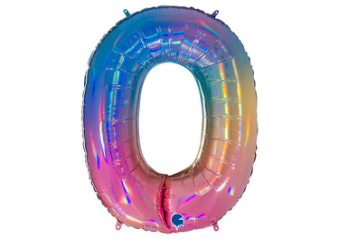 Luftballon XXL Zahl 0-9 rainbow (100 cm)