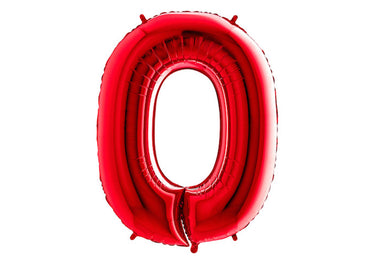 Luftballon XXL Zahl 0-9 rot (66 cm)