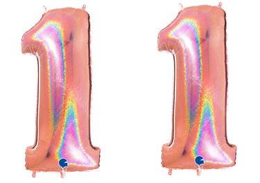 Luftballon XXL Zahl 10-99 glitzer-pink (100 cm)