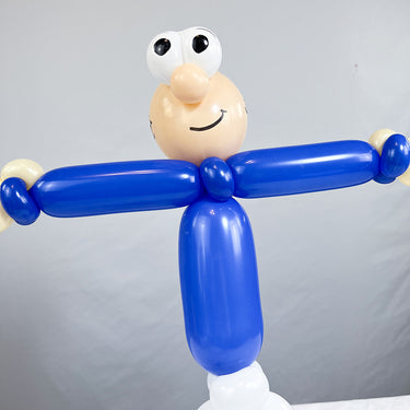 Schalke Fußballspieler aus Luftballons, Blau-Weiß