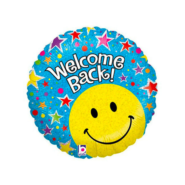 Welcome Back Smiley Luftballon