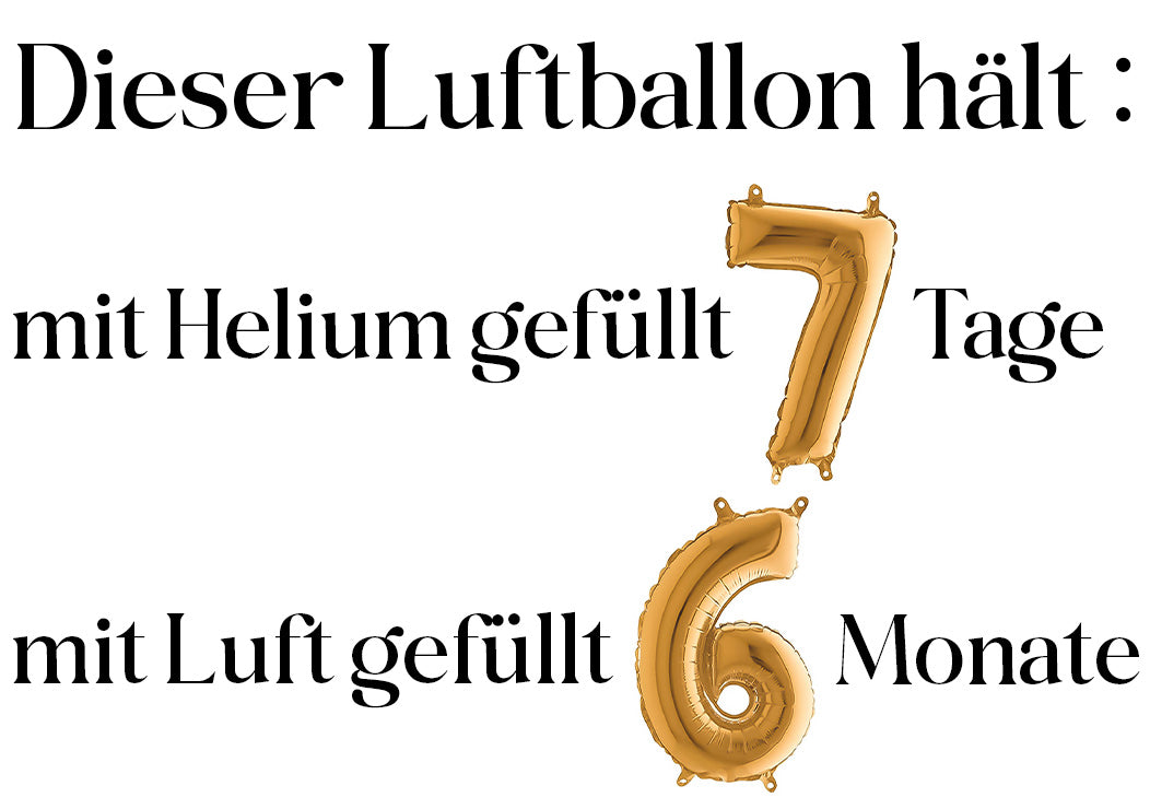 Luftballon XXL Zahl 0-9 gold (66 cm)