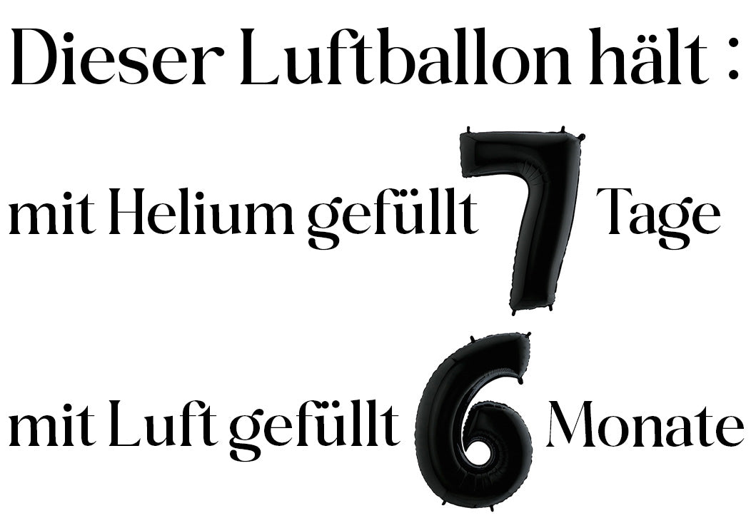Luftballon XXL Zahl 0-9 schwarz (66 cm)