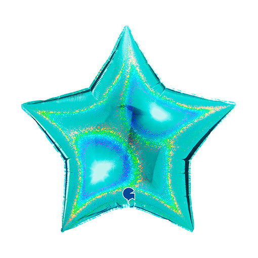 Glitter Blau Stern-Luftballon