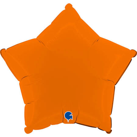 Orange-Matte Stern-Luftballon