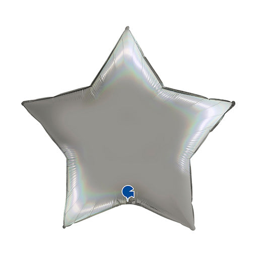 Rainbow Silber Stern-Luftballon