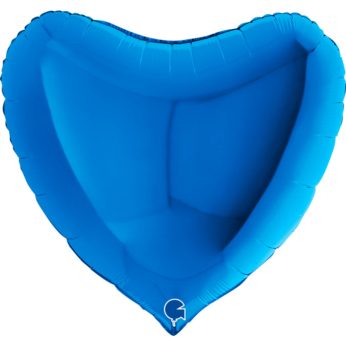 Baluer Herz-Luftballon