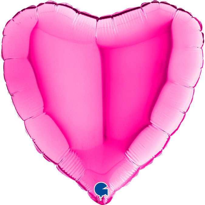 Magenta Herz-Luftballon
