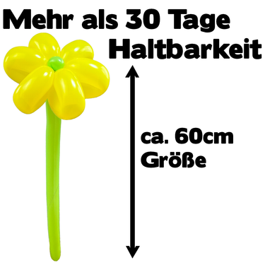 Luftballon Blume Gelb