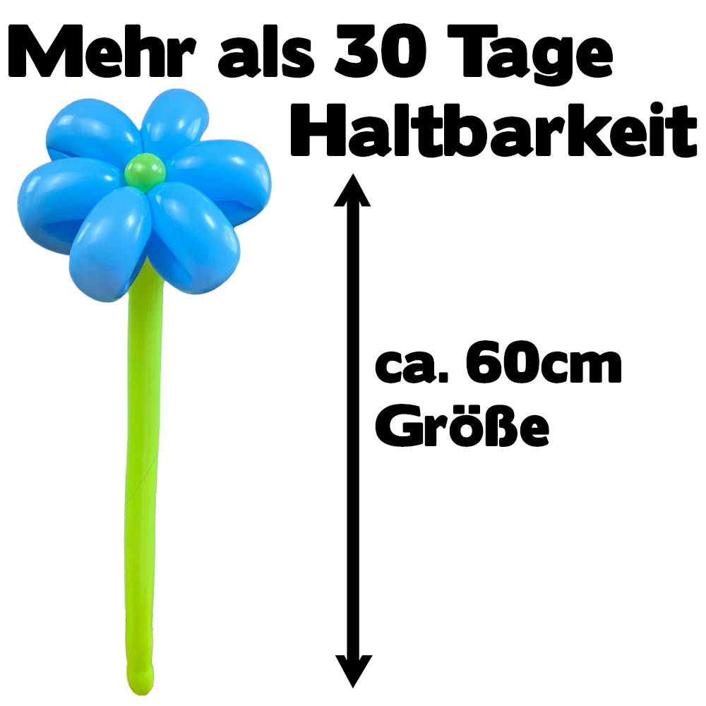 Luftballon Blume hellblau