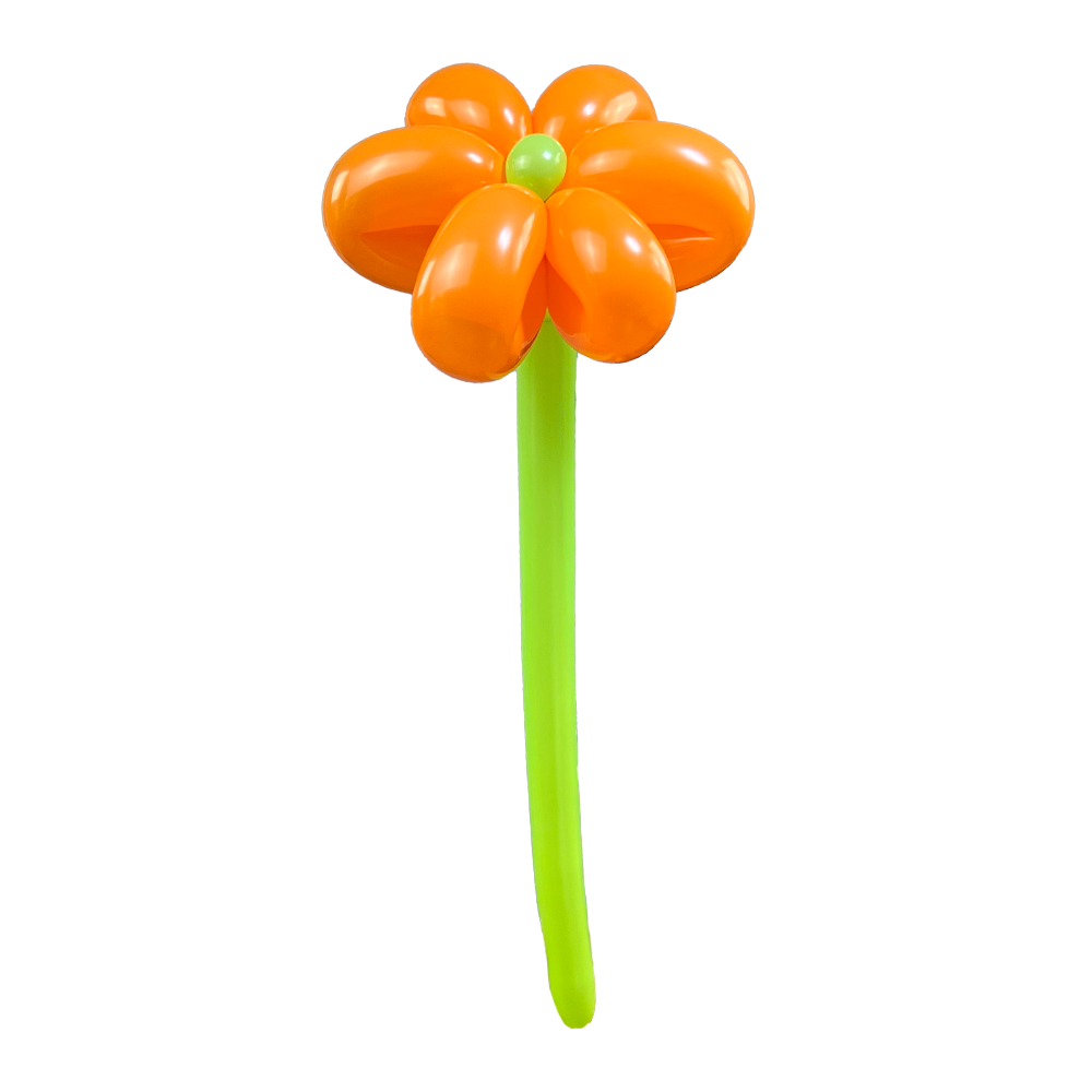 Luftballon Blume Orange