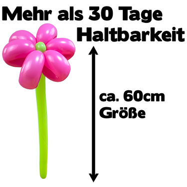 Luftballon Blume Pink