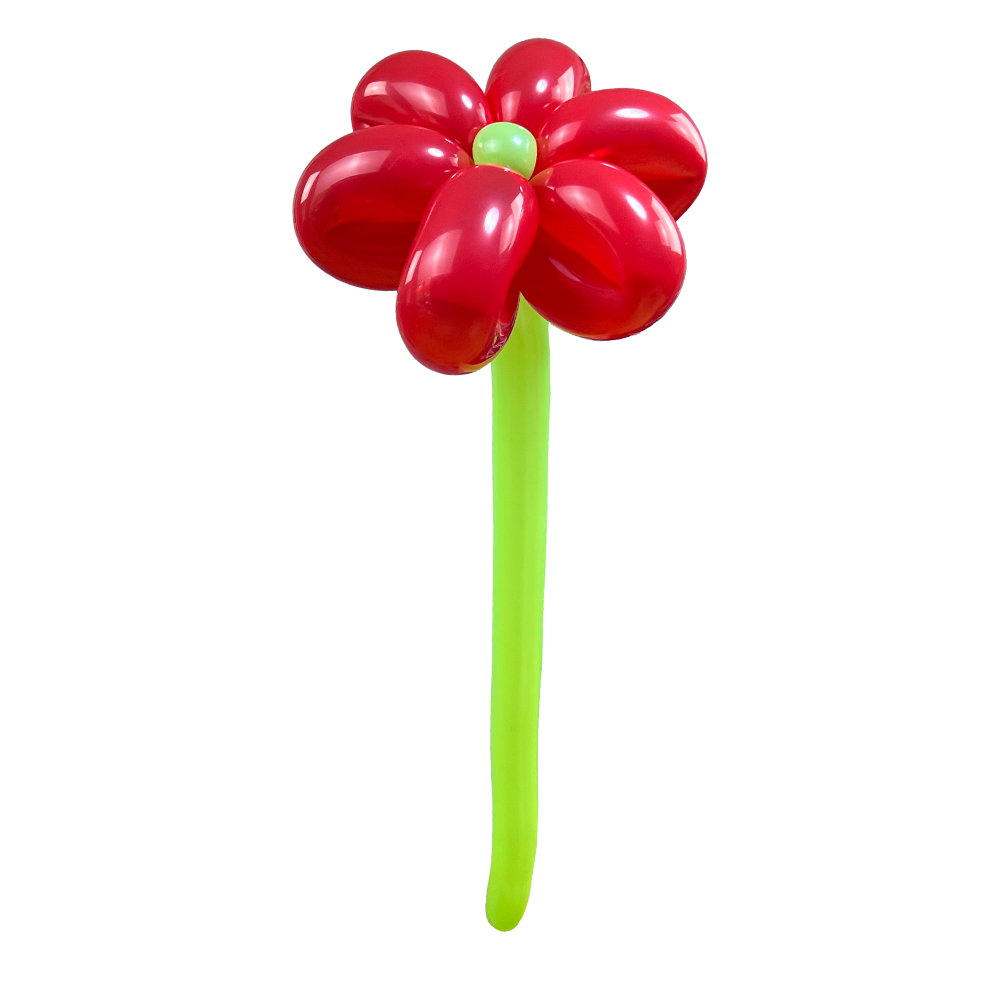 Luftballon Blume Rot