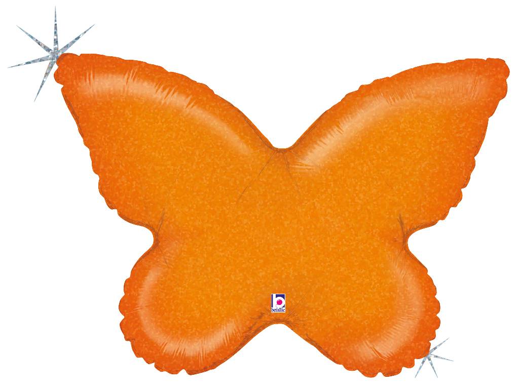 Orangener Schmetterling Luftballon