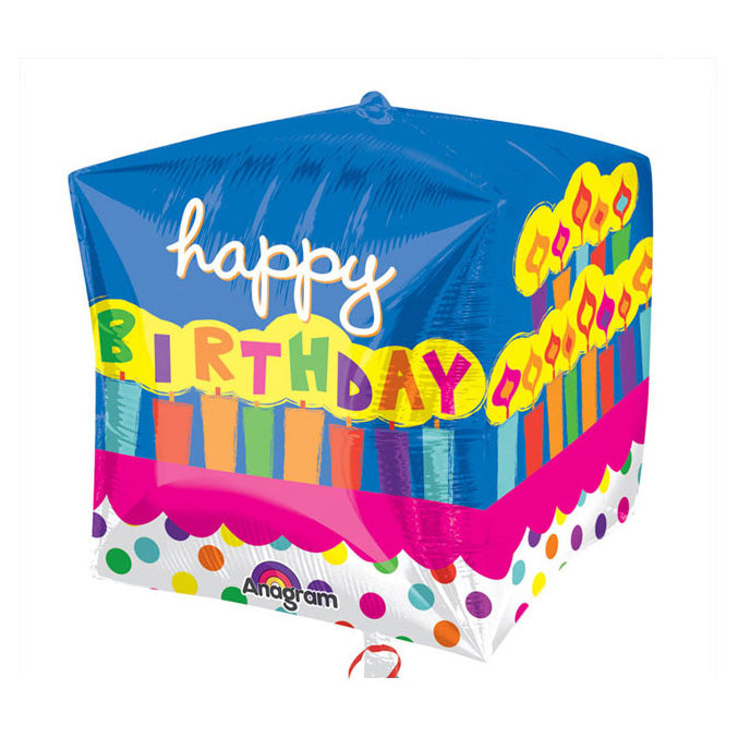 Happy Birthday Kuchen Cubez-Luftballon
