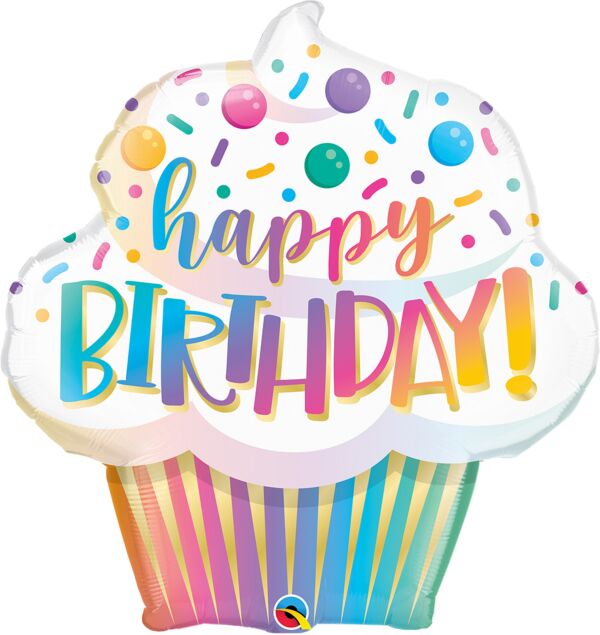 Happy Birthday Rainbow Cupcake