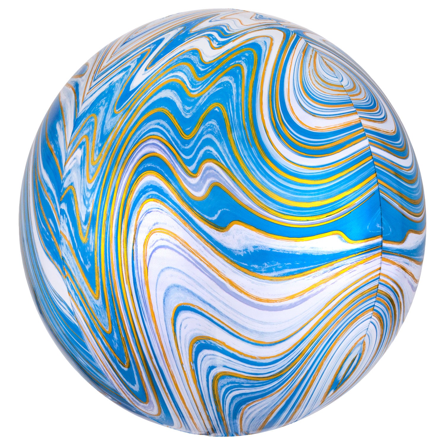 Marble Blau Orbz-Luftballon