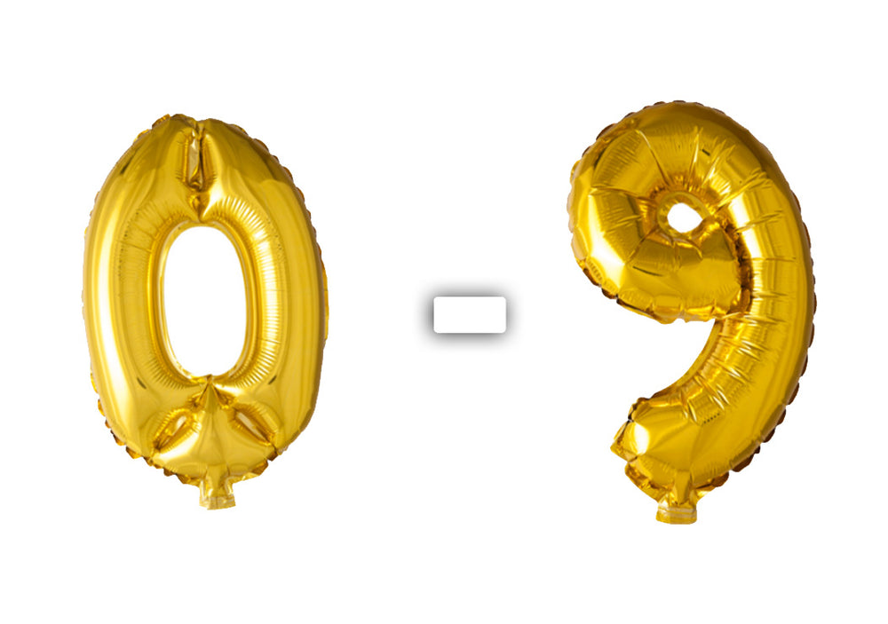 Luftballon Zahl Gold 0-9 (41cm)