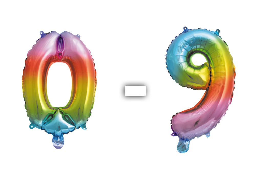 Luftballon Zahl Rainbow 0-9 (41cm)