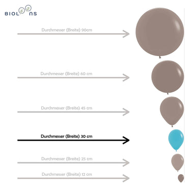 Bio Luftballon Bioloons® 30cm - 000 Standard Mischung 50 St.