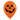 Bio Rundballon Bioloons® 30cm orange, Kürbis Halloween Gesicht 25 Stück