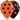 Bio Rundballon Bioloons® 30cm orange & schwarz, Polka Dots, 25 St.