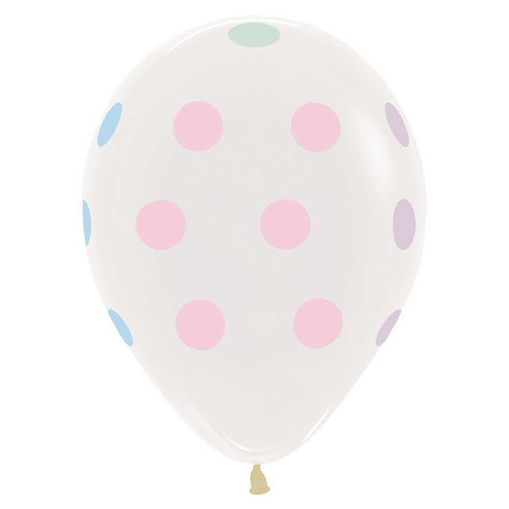 Bio Luftballon Bioloons® Punkte Polka Dots, 25Stk, 30cm