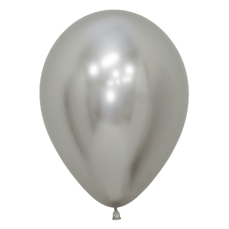 Bio Luftballon Bioloons® 30cm chromglanz silber 50 Stück