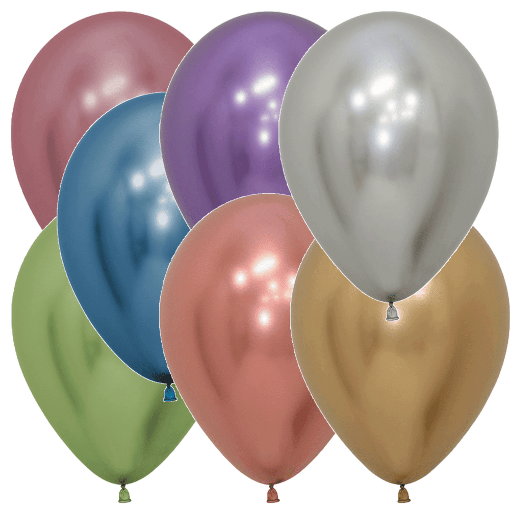 Bio Luftballon Bioloons® 30cm - Chromglanz Mischung 25 Stk.
