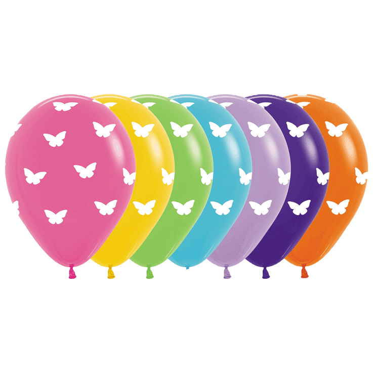 Bio Luftballon Bioloons® Schmetterlinge, 30cm, 25 St.