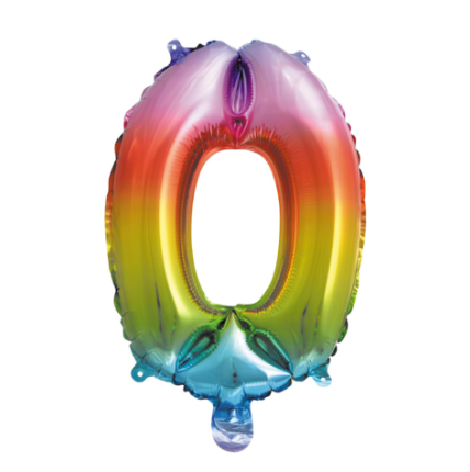 Luftballon Zahl Rainbow 0-9 (41cm)