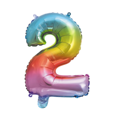 Luftballon Zahl Rainbow 0-9 (41cm)