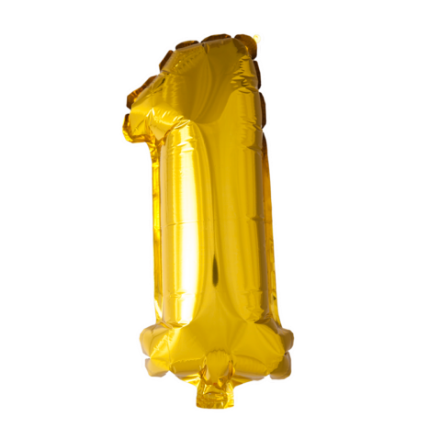 Luftballon Zahl Gold 0-9 (41cm)