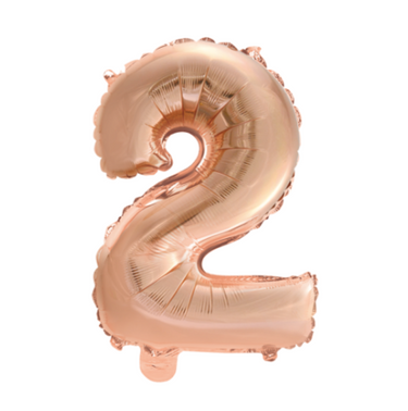 Luftballon Zahl Rosegold 0-9 (41cm)