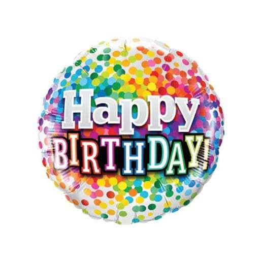 Happy Birthday Konfetti Luftballon