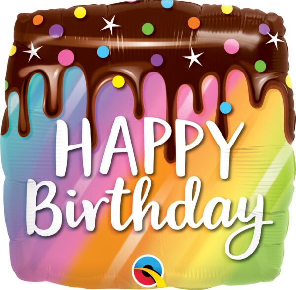 Happy Birthday Rainbow-Kuchen Luftballon