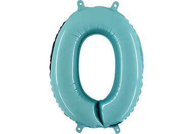 Luftballon XXL Zahl 0-9 pastell-blau (100 cm)