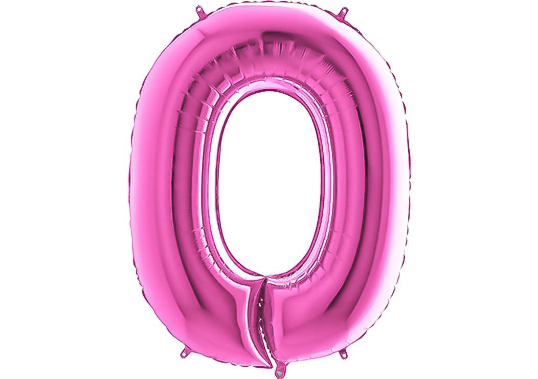 Luftballon XXL Zahl 0-9 pink (66 cm)