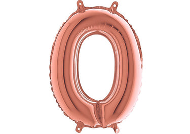 Luftballon XXL Zahl 0-9 rosegold (66 cm)