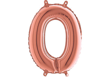 Luftballon XXL Zahl 0-9 rosegold (100 cm)