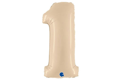 Luftballon XXL Zahl 0-9 cream (100 cm)