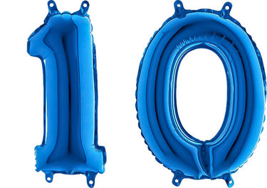 Luftballon XXL Zahl 10-99 blau (66 cm)