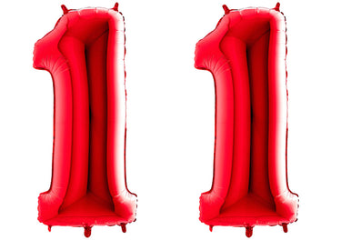 Luftballon XXL Zahl 10-99 rot (66 cm)