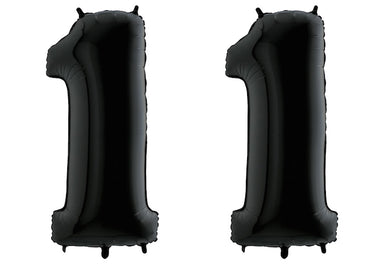 Luftballon XXL Zahl 10-99 schwarz (66 cm)