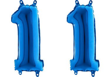 Luftballon XXL Zahl 10-99 blau (66 cm)