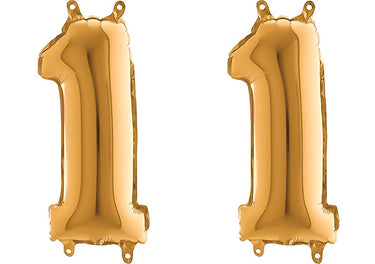 Luftballon XXL Zahl 10-99 gold (100 cm)