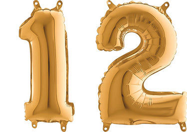 Luftballon XXL Zahl 10-99 gold (100 cm)